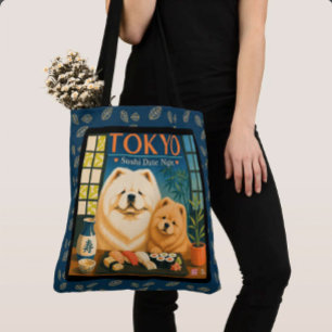 TOKYO SUSHI DATE NIGHT Art Muse -Chow Tote Bag