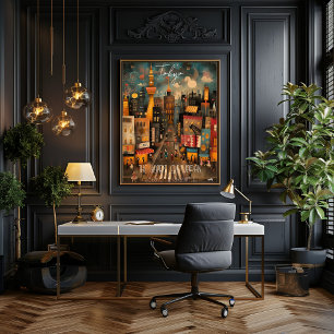 Tokyo: The Heart of Japan - Whimsical Art Poster