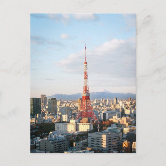Tokyo Tower and Fujisan Postcard (Front)