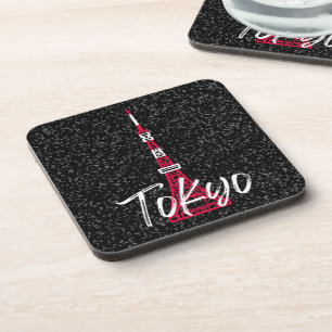 Tokyo Tower Sketch of Minato, Tokyo, Japan Coaster