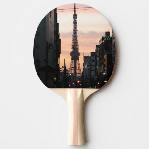 Tokyo Tower Sunrise 東京タワー日の出 Ping Pong Paddle