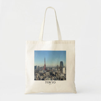 Tokyo Tower Watercolor Travel Poster Tote Bag