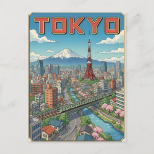 Tokyo Vintage Anime Travel Postcard