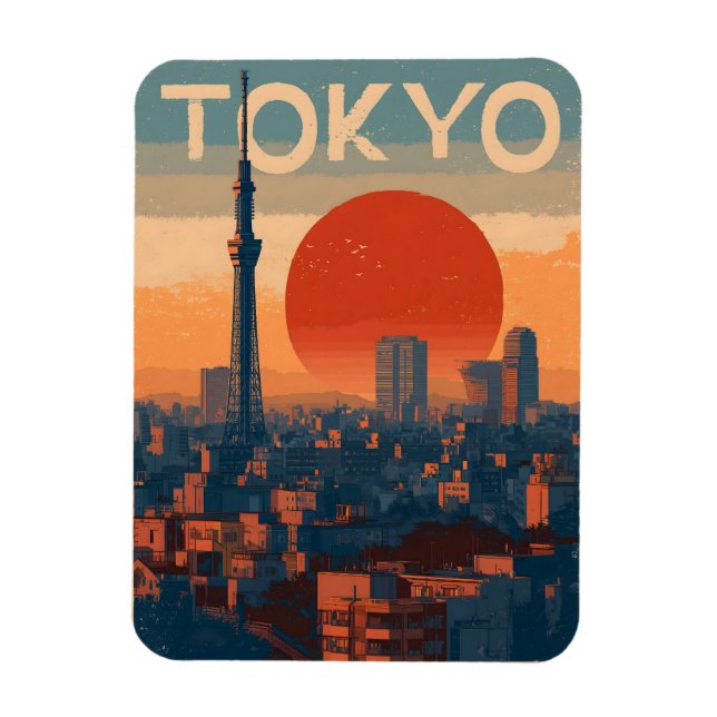 Tokyo vintage magnet (Vertical)