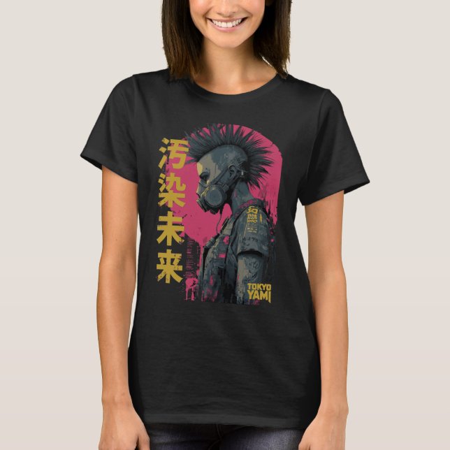 Tokyo Yami – Contaminated Future Punk Mask Design T-Shirt (Front)