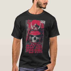 Tokyo Yami – Samurai Skull with Dark Japanese Typo T-Shirt