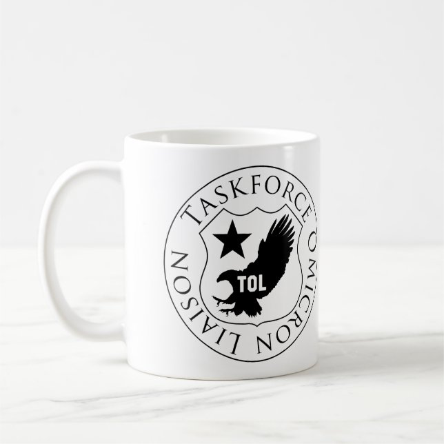 TOL shield (2), black on white mug (Left)