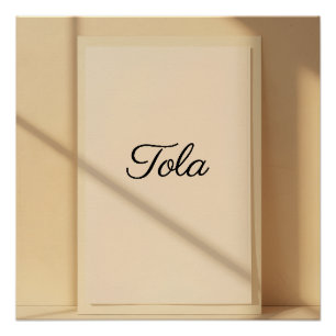 Tola Modern Name Poster – Personalized Wall Print