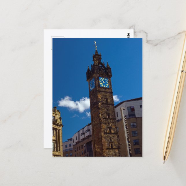 Tolbooth Steeple, Glasgow Postcard (Front/Back In Situ)