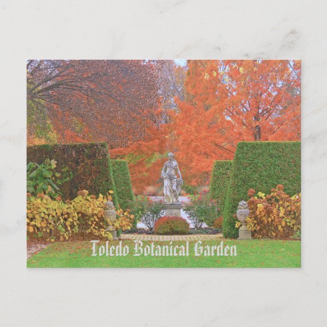 "TOLEDO BOTANICAL GARDEN IN AUTUMN" POSTCARD (Front)