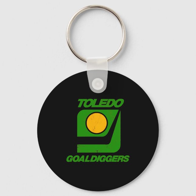 Toledo Goaldiggers 70s80s Hockey Team  Key Ring (Front)
