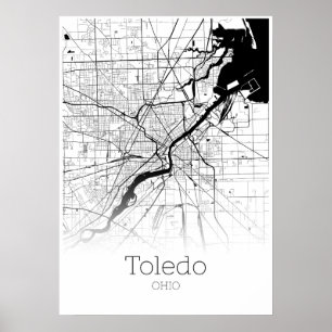Toledo Map - Ohio - City Map Poster