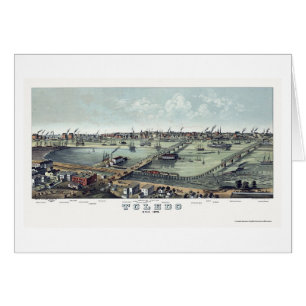 Toledo, OH Panoramic Map - 1876