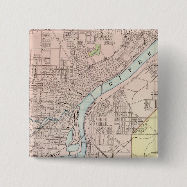 Toledo, Ohio 15 Cm Square Badge (Front)