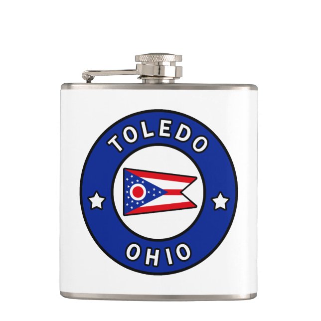 Toledo Ohio Hip Flask (Front)