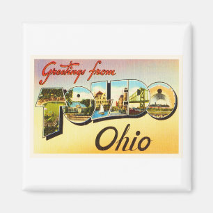 Toledo Ohio OH Old Vintage Travel Souvenir Magnet