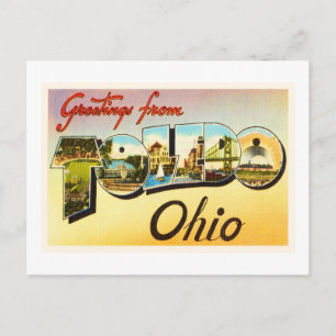Toledo Ohio OH Old Vintage Travel Souvenir Postcard