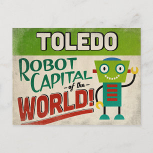 Toledo Ohio Robot - Funny Vintage Postcard