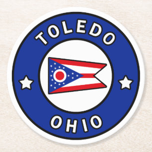 Toledo Ohio Round Paper Coaster