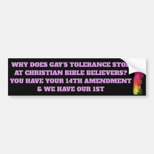 TOLERANCE BUMPER STICKER