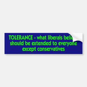 tolerance bumper sticker