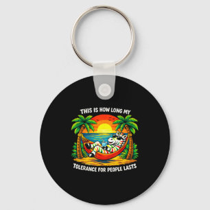 Tolerance for people lasts this long funny zebraTo Key Ring
