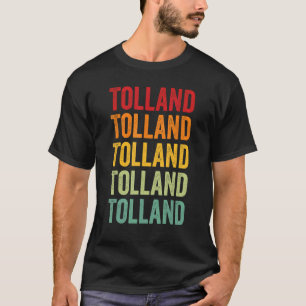 Tolland County Connecticut Rainbow Text Design T-Shirt