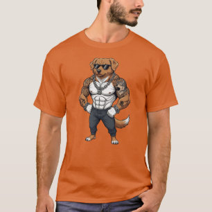 Toller Dog, muscular, tattooed, bodybuilder T-Shirt