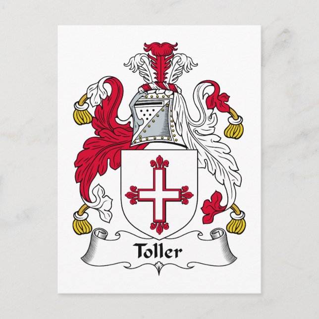 Toller Family Crest Postcard (Front)