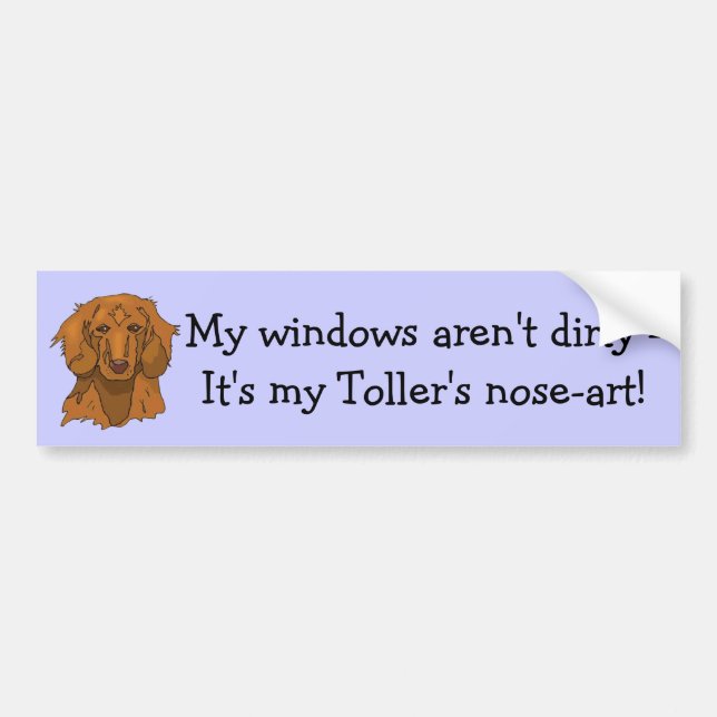 Toller Nose Bumper Sticker (Front)