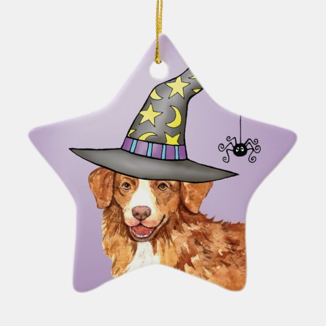 Toller Witch Ceramic Tree Decoration (Front)