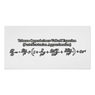 Tolman-Oppenheimer-Volkoff Equation Poster