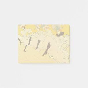 Tolouse Lautrec Dancing Girls Yellow Post-it Notes