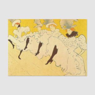 Tolouse Lautrec Dancing Girls Yellow Tissue Paper