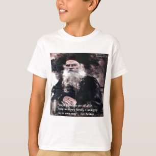 Tolstoy Anna Karenina Happy Families Alike Quote T-Shirt