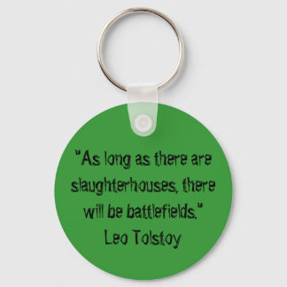 Tolstoy Vegetarian Quote Key Ring