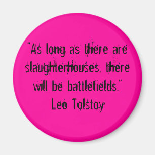 Tolstoy Vegetarian Quote Magnet