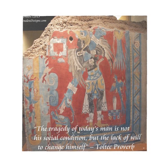 Toltec Empire Graphic & Famous Proverb Notepad (Front)