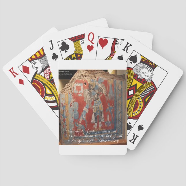 Toltec Empire Graphic & Famous Proverb Playing Cards (Back)