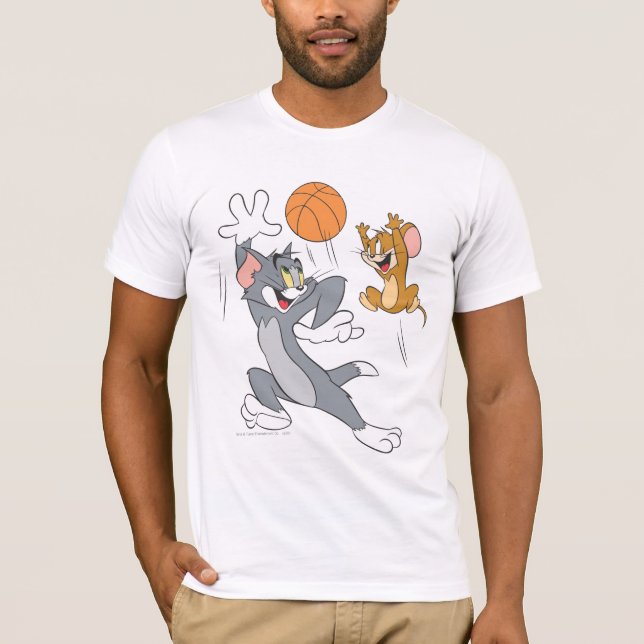 Tom and Jerry Basketball 1 T-Shirt (Front)