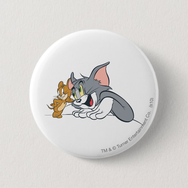 Tom and Jerry Best Buds 6 Cm Round Badge (Front)