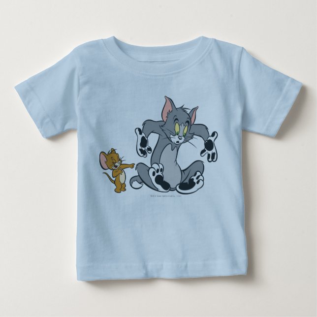 Tom and Jerry Black Paw Cat Baby T-Shirt (Front)