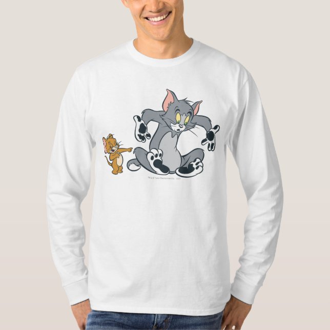 Tom and Jerry Black Paw Cat T-Shirt (Front)