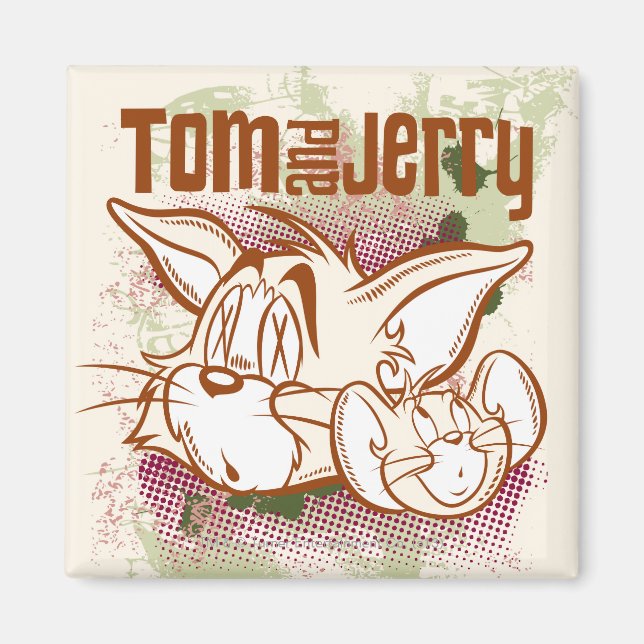 Tom and Jerry Brown and Green Magnet (Front)