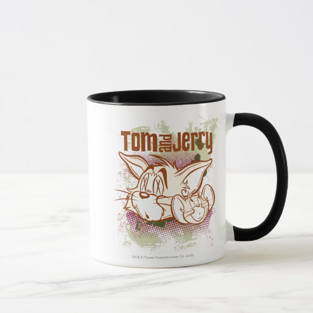 Tom and Jerry Brown and Green Mug (Right)