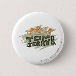 Tom and Jerry Chase Logo 6 Cm Round Badge