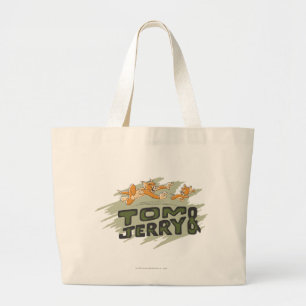 Tom and Jerry Chase Logo Large Tote Bag