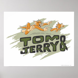 Tom and Jerry Chase Logo Poster