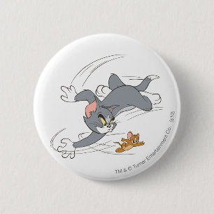 Tom and Jerry Chase Turn 6 Cm Round Badge