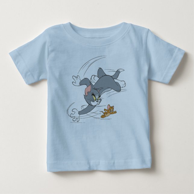 Tom and Jerry Chase Turn Baby T-Shirt (Front)